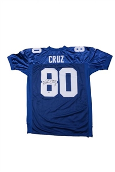 Victor Cruz Signed Authentic Jersey and 8x10 Photo (2 Pieces)